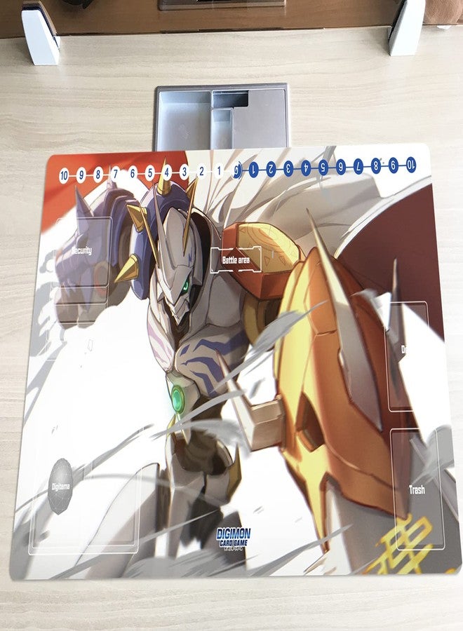 Mlikemat بساط لعب جديد من Mlikemat لألعاب بطاقات التداول Digimon Omegamon DTCG، بالإضافة إلى حقيبة بساط مجانية. - Image 3